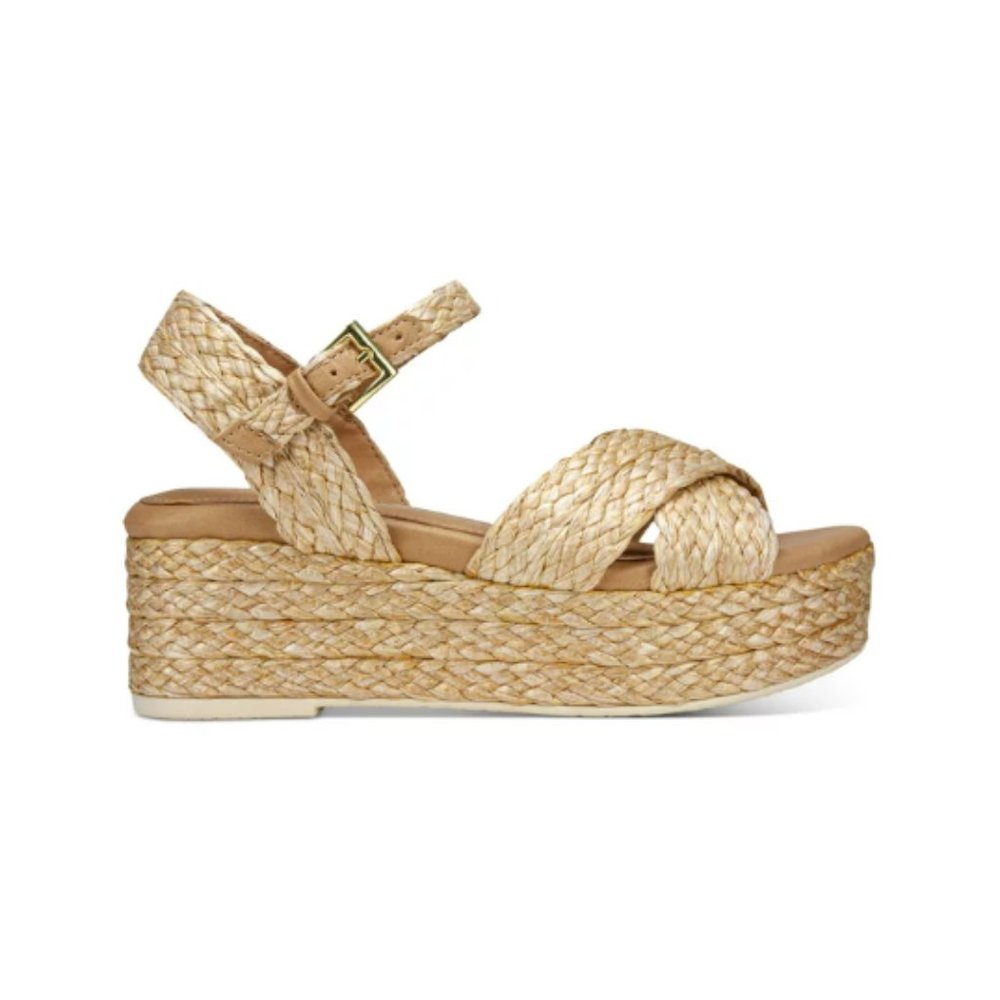 Seven Dials Virginia Espadrille Natural Beige Raffia Woven 7M NIB MSRP $65 New